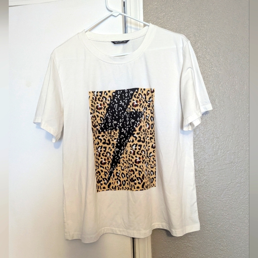 Women's Lighting Bolt White Tee 0XL